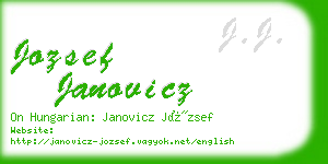 jozsef janovicz business card